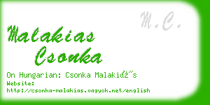 malakias csonka business card